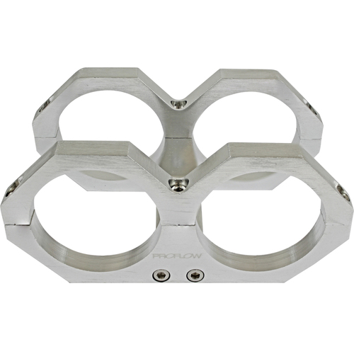 Proflow Fuel Pump Dual Mount Billet Aluminium 044 Bosch Bracket Silver