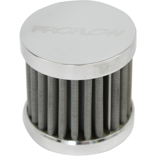 Proflow Oil Breather Filter Billet -12AN Valve Cover Polished