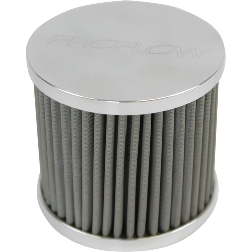 Proflow Oil Breather Filter Billet -08AN Female thread Polished