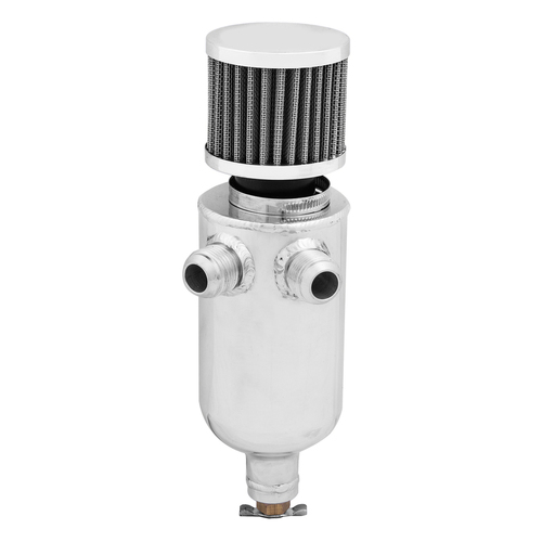 Proflow Oil Breather Tank Pro Aluminium 650mL -12AN x 2 Male Polished