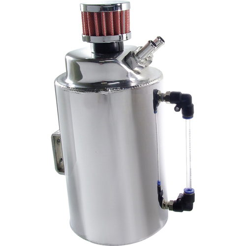 Proflow Oil Breather Catch Tank 2L w/Breather Polished