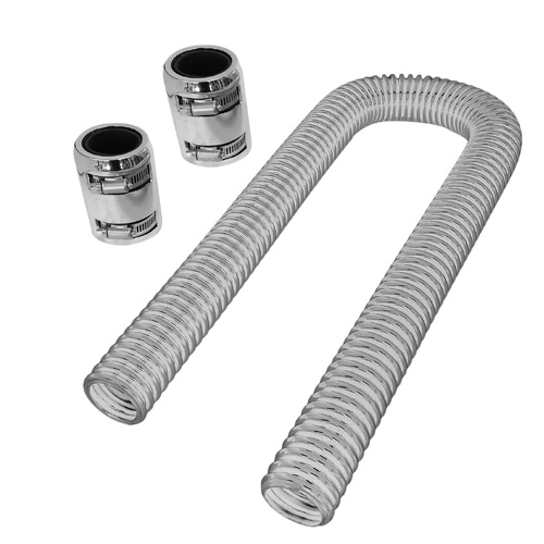 Proflow Radiator Hose Flexible Stainless Steel Chrome Kit . 48in. Length