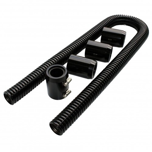 Proflow Radiator Hose Flexible Stainless Steel Black Kit .48in. Length