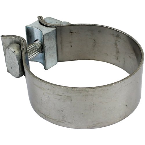 Proflow Exhaust Clamp Band Clamp 2.50 in. Diameter 430 Stainless Steel Natural Each