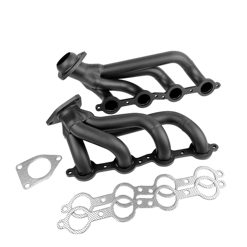 Proflow LS Exhaust Headers Tight-Fit 1-5/8'' Block Huggers Chevrolet Holden LS1 LS2 Rear Outlet Black Ceramic Set