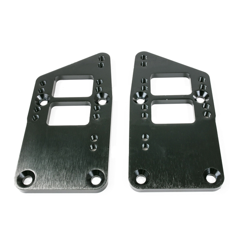Proflow Engine Mounts Aluminium Motor Mount Plate Bolt-In LS Conversion Adjustable Black Powder coated Pair