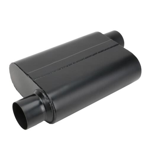 Proflow Muffler 3.00 in Black Compact Flow Chamber II side Inlet To 3.00 in. Side Outlet 9.75" x 13" x 4" body Each