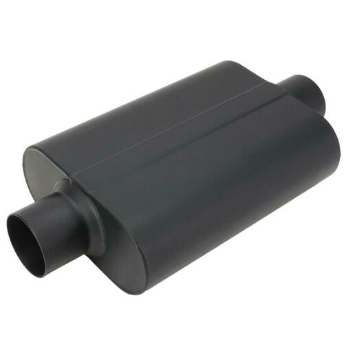 Proflow Muffler 4.00 in Black Compact Flow Chamber II Centre Inlet To 4.00 in. Centre Outlet 9.75" x 13" x 4" body Each