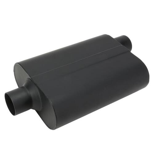 Proflow Muffler 4.00 in Black Compact Flow Chamber II Side Inlet To 4.00 in. Centre Outlet 9.75" x 13" x 4" body Each