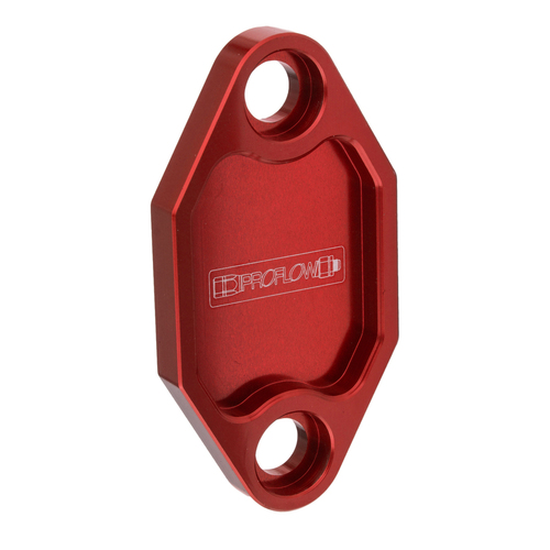 Proflow Fuel Pump Block-Off Plate Aluminium Red Anodised For Holden 253 308 Each