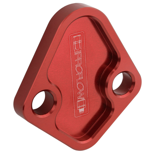 Proflow Fuel Pump Block-Off Plate Aluminium Red Anodised BB Chev For Ford Windsor Each