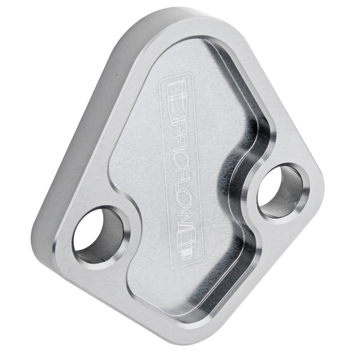 Proflow Fuel Pump Block-Off Plate Aluminium Silver Anodised BB Chev For Ford Windsor Each