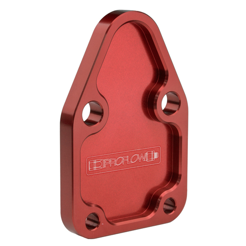 Proflow Fuel Pump Block-Off Plate Aluminium Red Anodised SB For Chevrolet For Chrysler Each