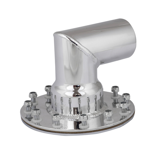 Proflow Fuel Filler Neck Aluminium Polished 90 Degree 2 1/2 in. Diameter 12-Bolt Flange Each