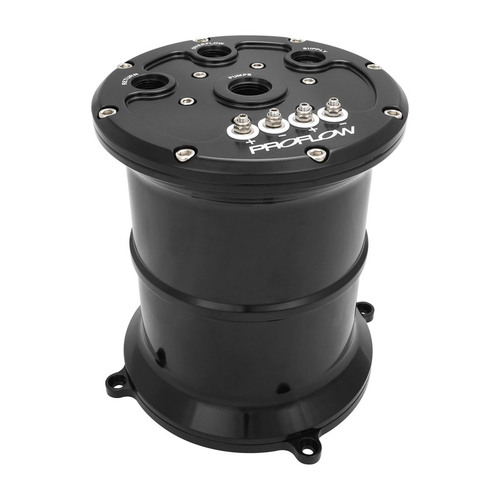 Proflow Surge Tank Kit Triple 39mm Fuel Pumps EFI 2.5L Billet Aluminium Black Anodised