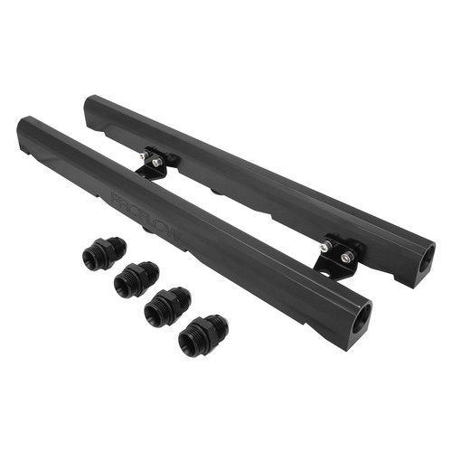 Proflow Fuel Rails Kit For Holden Commodore VT-VZ LS1 -08AN ORB Billet Aluminium Black Anodised