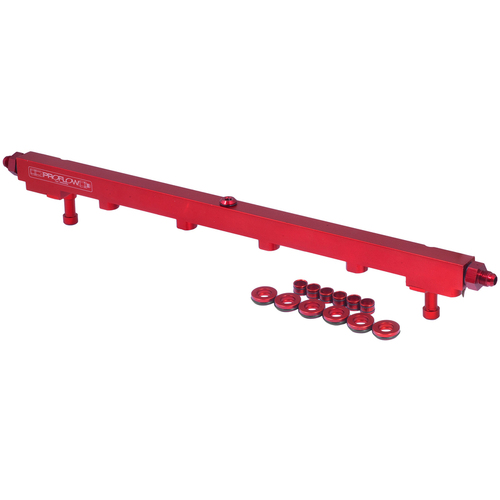 Proflow Fuel Rails Kit Billet Aluminium Red Anodised For Nissan RB25