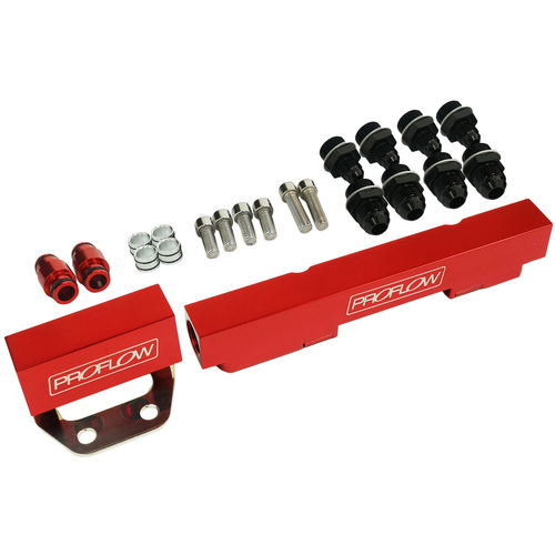Proflow Fuel Rails Kit Billet Aluminium Anodised Red For Mazda Rotary Series 4&5