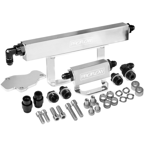Proflow Fuel Rails Kit Billet Aluminium Polished For Mazda Rotary Series 6