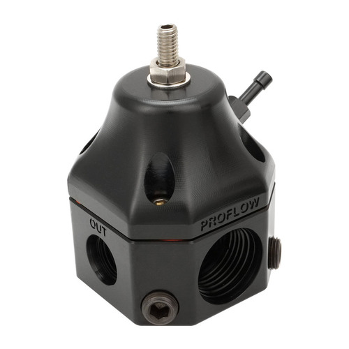 Proflow Fuel Pressure Regulator Carburettor Bypass 4-13 PSI 4-Port Billet Aluminium Universal