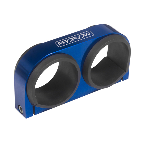 Proflow Dual Fuel Pump Bracket Billet Aluminium Bosch/ 044 Style Pumps Blue Anodised