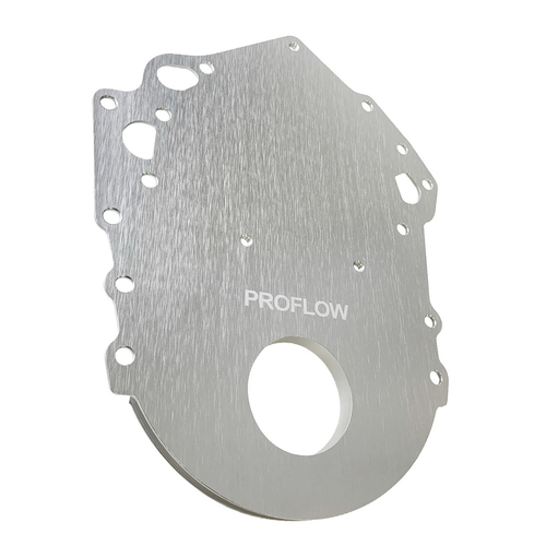 Proflow Timing Cover 1-Piece Billet Aluminium Anodised Silver For Ford 302 351C Each