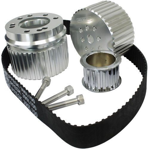 Proflow Gilmer Belt Drive Kit For SB Ford 289/302/351 Windsor Billet Aluminium Silver Anodised