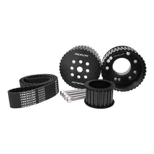 Proflow Gilmer Belt Drive Kit For SB Ford 289/302/351 Windsor Billet Aluminium Black Anodised