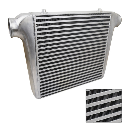 Proflow Intercooler Bar & Plate 450 x 300 x 100mm 3.0'' Outlets Aluminium Universal Natural