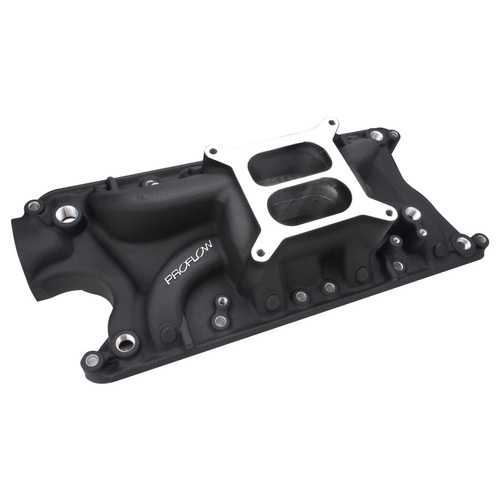 Proflow Intake Manifold AirDual Aluminium Black Square bore SB For Ford 289 302