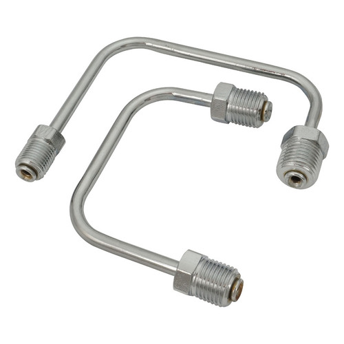 Proflow Brake Line Kit Master Cylinder to Proportioning Valve 1/2in. to 3/8in. - 7/16in. to 3/8in. Chrome Pair