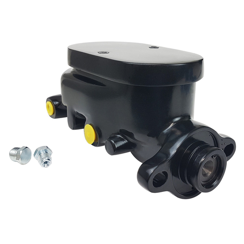 Proflow Master Cylinder Universal Gm Flat Top Aluminium Black 1.00 in. Bore Dual Bowl Ports Both side Each