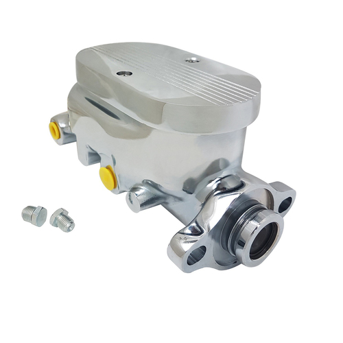 Proflow Master Cylinder Universal GM Flat Top Aluminium Polished 1.00 in. Bore Dual Bowl Ports Both side Each