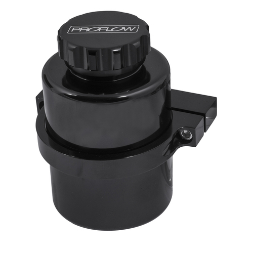Proflow Master Cylinder Reservoir Remote or Direct Mount 130mm Height 80mm Dia Billet Aluminium Black
