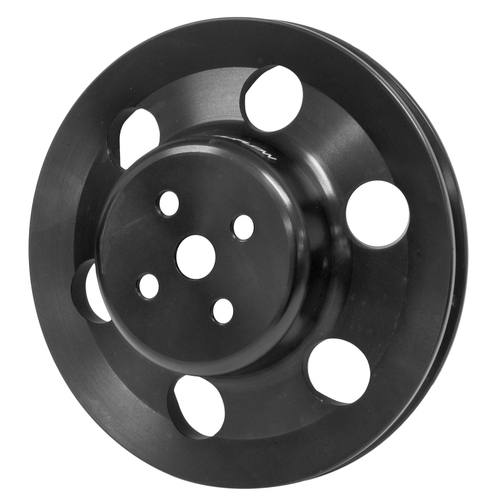Proflow Billet Water Pump Pulley V-Belt 1-Groove Aluminium Black Anodised For Ford 302-351C Some Windsor