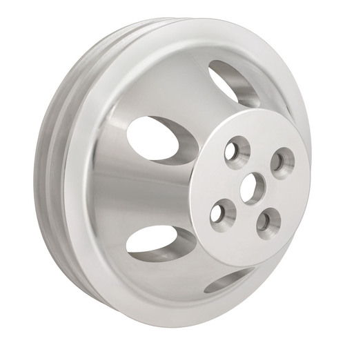 Proflow Pulley V-Belt Water Pump SB Chev Short Water Pump 2-Groove Polished Aluminium