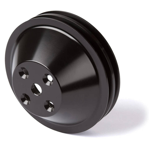 Proflow Pulley V-Belt Water Pump SB Chev Long Water Pump 2-Groove Black Aluminium