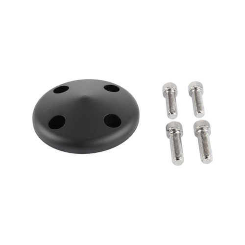 Proflow Pulley Nose Cone SB Chev Long Water Pump with Hardware Black Aluminium