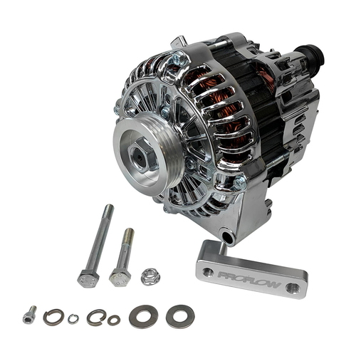 Proflow Alternator Power Spark Conversion Kit For Nissan & Holden RB25/RB26/RB30 140amp Alternator Brackets & Pulley Chrome Kit
