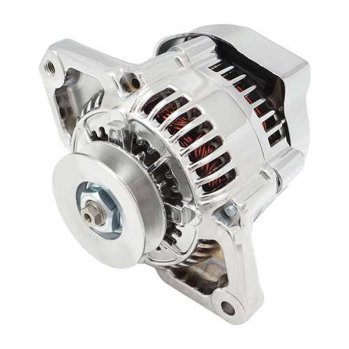 Proflow Alternator Power Spark Ultra Mini 70 Amp Internal Regulator Universal Style Chrome 1 wire Nippondenso Style Each