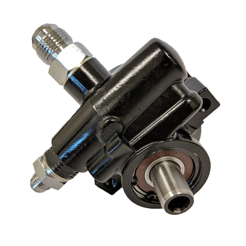 Proflow Power Steering Pump GM Type 2 Aluminium Remote Reservoir Black suits V Belt Pulley Universal