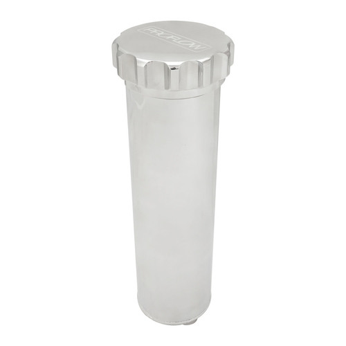 Proflow Radiator Overflow Tank Billet Aluminium With bracket 0.5L 60mm Dia 215mm tall AN Port with Barb Fitting Polished