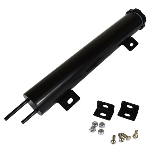Proflow Aluminium Radiator Overflow Tank Bottle and Cap Universal 50mm x 330mm Black
