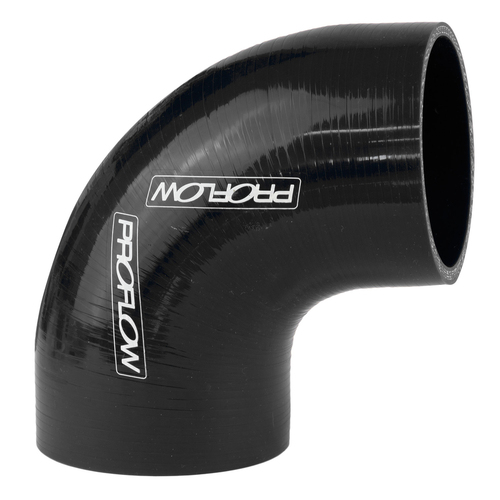 Proflow Hose Tubing Air intake Silicone Coupler 5.00in. 90 Degree Elbow Black