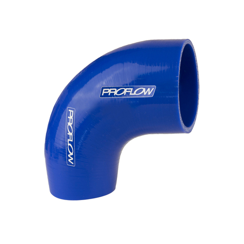Proflow Hose Tubing Air intake Silicone Reducer 2.50in. - 2.75in. 90 Degree Elbow Blue