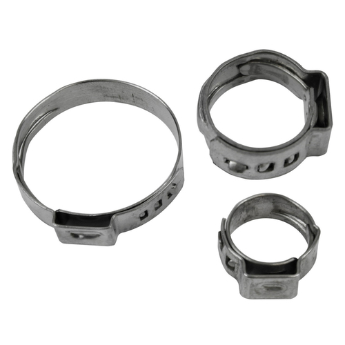 Proflow Crimp Hose Clamp Stainless Steel 10-12mm Qty 10