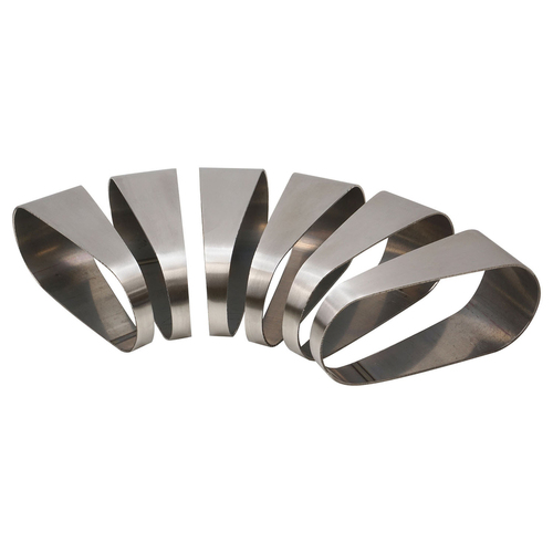 Proflow Pie Cut Oval Tubing Stainless Steel cut 3.5 in. 50mmx110mm horizontal cut 15 degree 6 pcs set