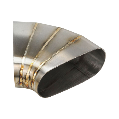 Proflow Pie Cut Welded Oval Tube Horizontal 304 Stainless Steel 3.5 in. 60 deg