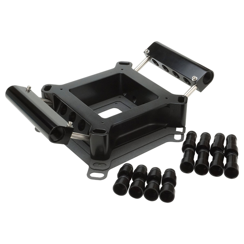 Proflow Fuel Injection Conversion Plate Kit Series II 4150 & 4500 Billet Aluminium Black Universal