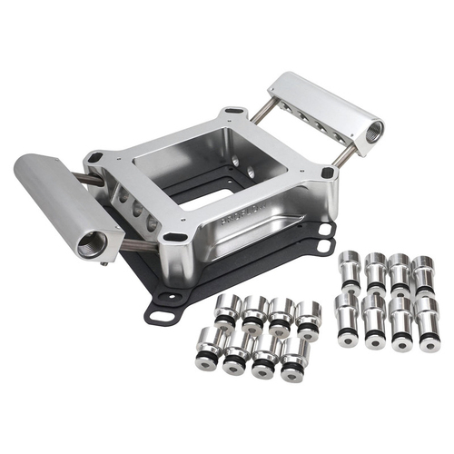 Proflow Fuel Injection Conversion Plate Kit Series II 4150 & 4500 Billet Aluminium Silver Universal